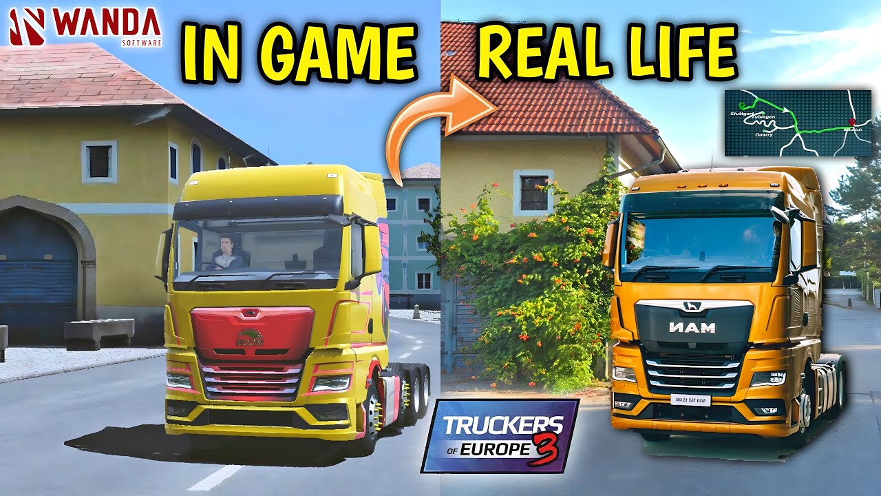 🚚Truckers Of Europe 3 - Part - 2! - In Game vs In Real Life Locations🏕 | Truck Gameplay