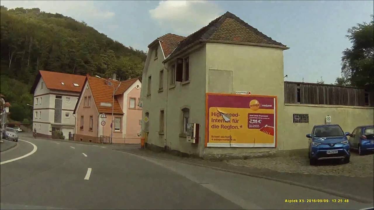 Ortsdurchfahrt im Odenwald/HP: Lindenfels (Nord rein, Ost raus)