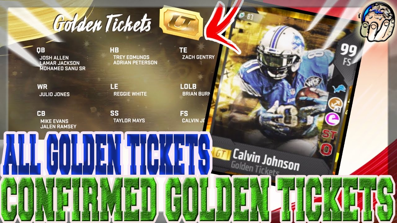 OFFICIAL GOLDEN TICKETS CONFIRMED LIST! ALL PLAYERS CONFIRMED BY EA! [MADDEN 20 ULTIMATE TEAM]