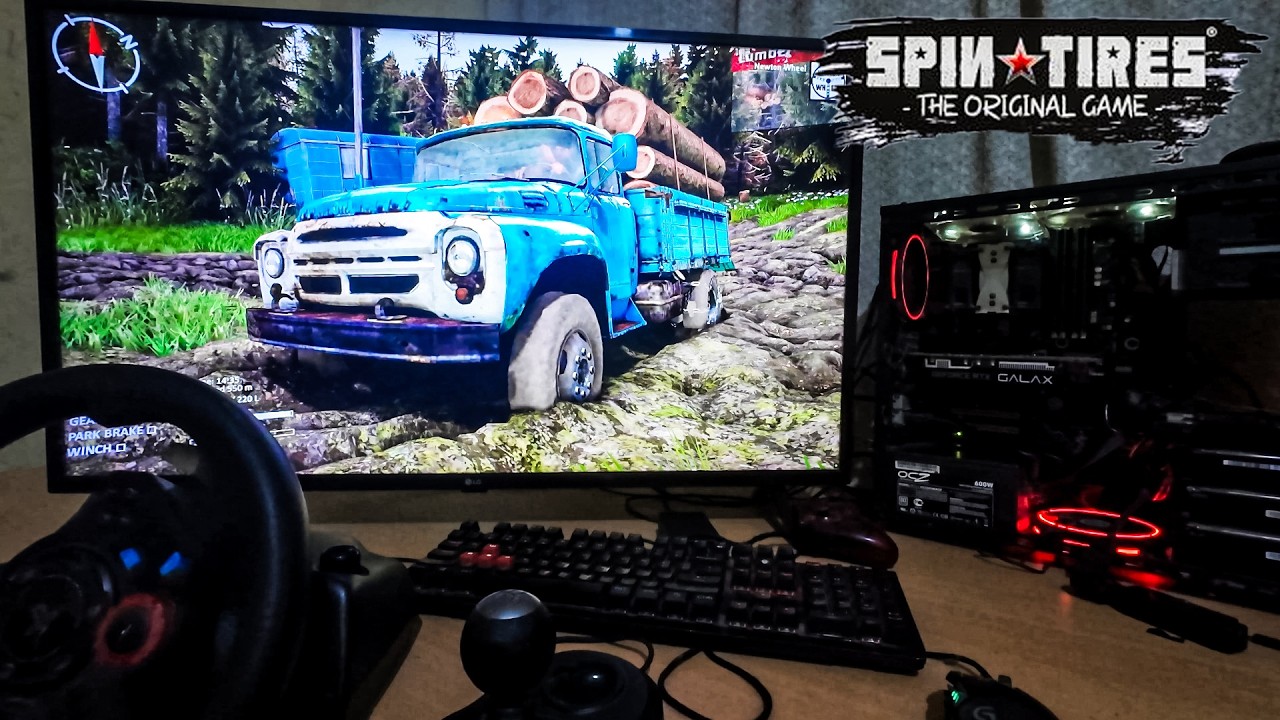 LG TV SSCR2 - ZIL-130 Carrying Logs Spintires with Logitech G29 Steering Wheel