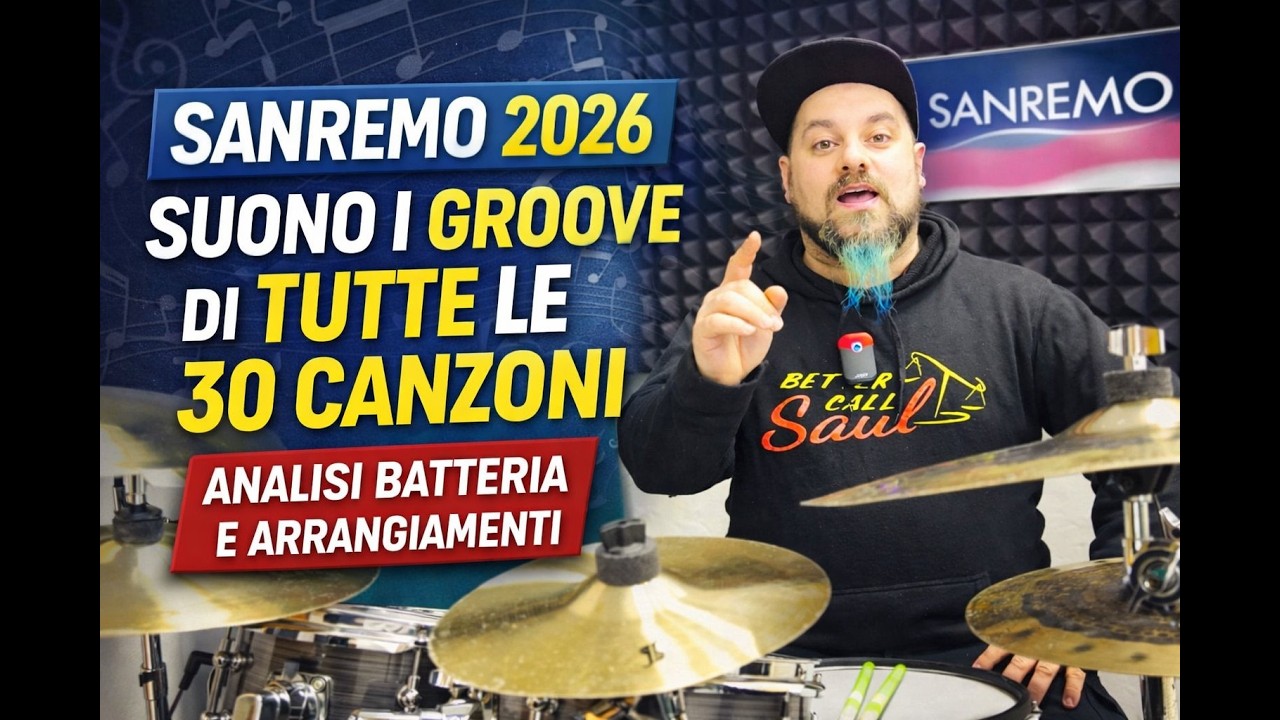 SANREMO 2026: Suono i GROOVE di TUTTE le 30 Canzoni | Analisi Batteria e Arrangiamenti