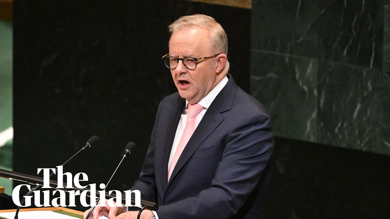 Watch in full: Anthony Albanese addresses UN conference on two-state solution