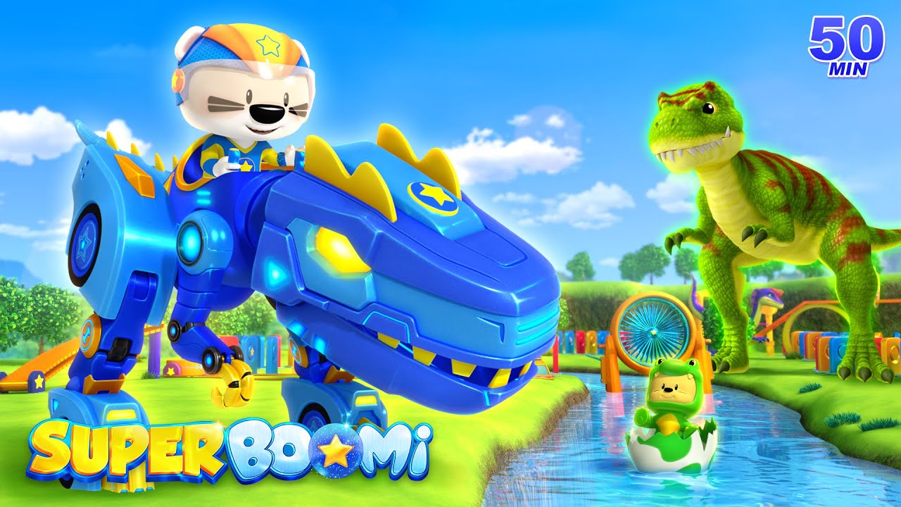 Ultimate Dinosaur Race 🦖 | Fast Paced Fun | Animal Rescue Team | Kids Cartoons | Super BOOMi