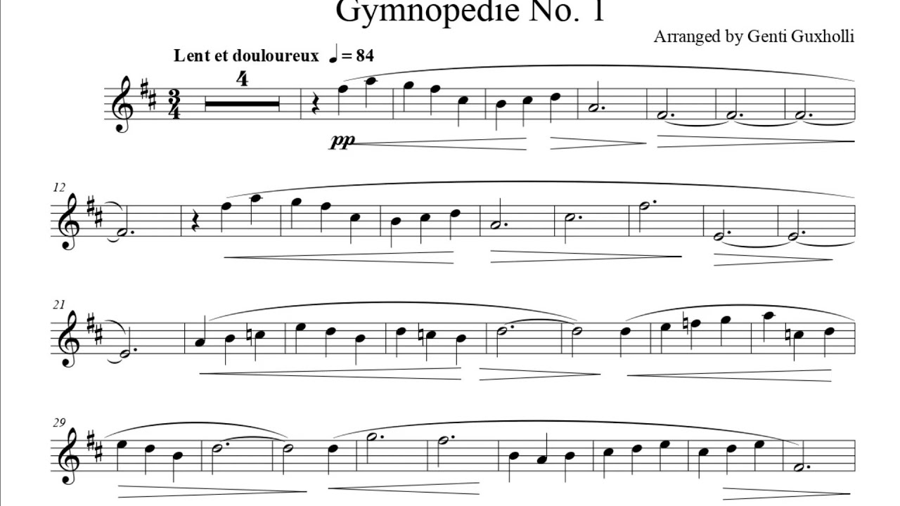 Gymnopédie No. 1 by Erik Satie (Violin Solo with Piano Accompaniment/Sheets)