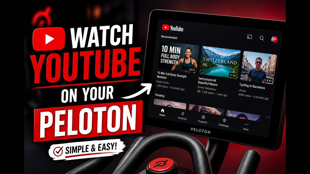 How to Watch YouTube on Your Peloton | Scenic Rides, POV Cycling & More