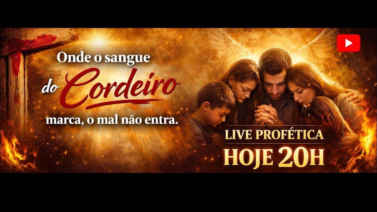 🩸 ONDE O SANGUE DO CORDEIRO MARCA, O MAL NÃO ENTRA | LIVE PROFÉTICA HOJE ÀS 20H