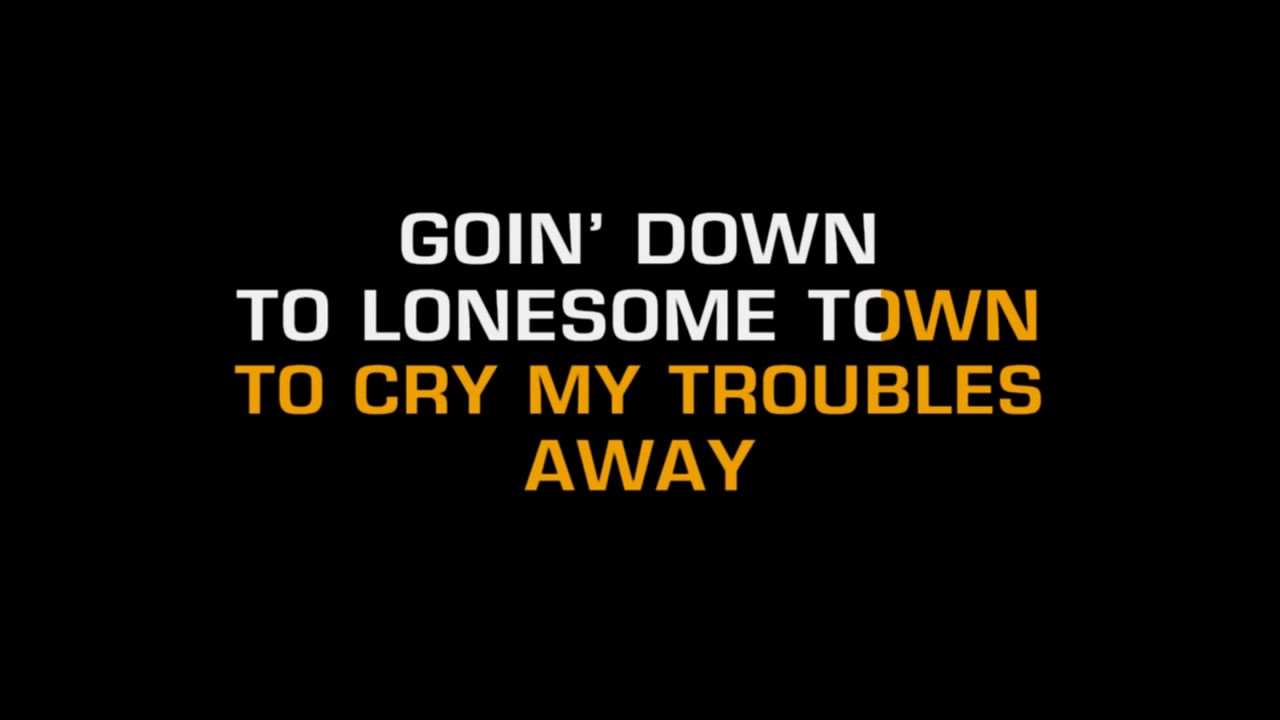 Ricky Nelson   Lonesome Town Karaoke