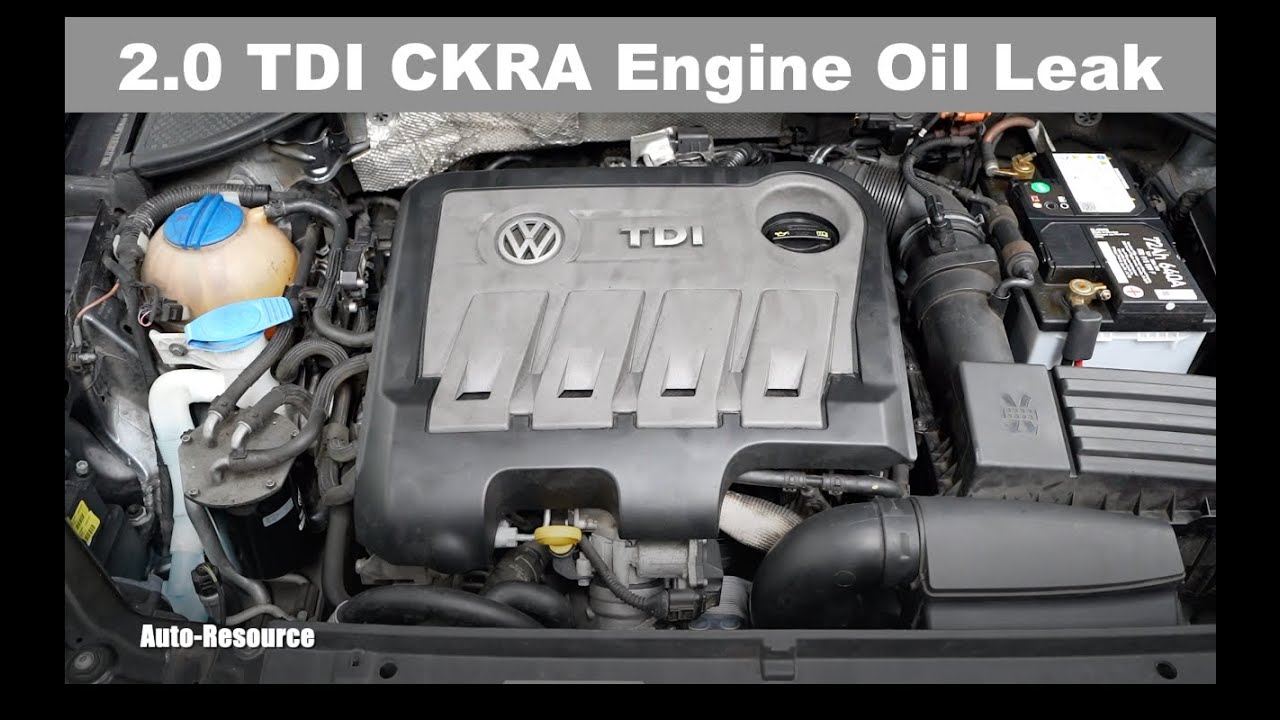VW Audi 2.0 TDI CKRA Engine Oil Leak. What is the source? How to fix it?