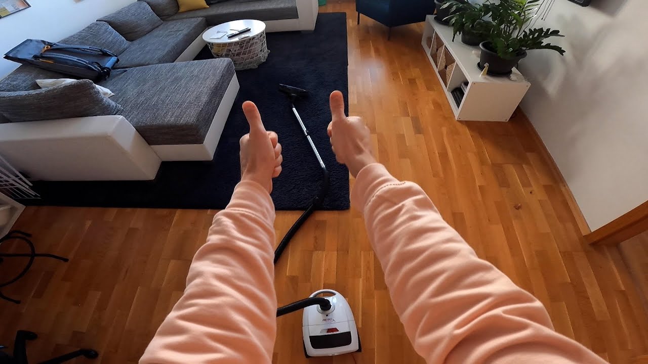 Vacuum cleaning my apartment (POV GoPro Video)