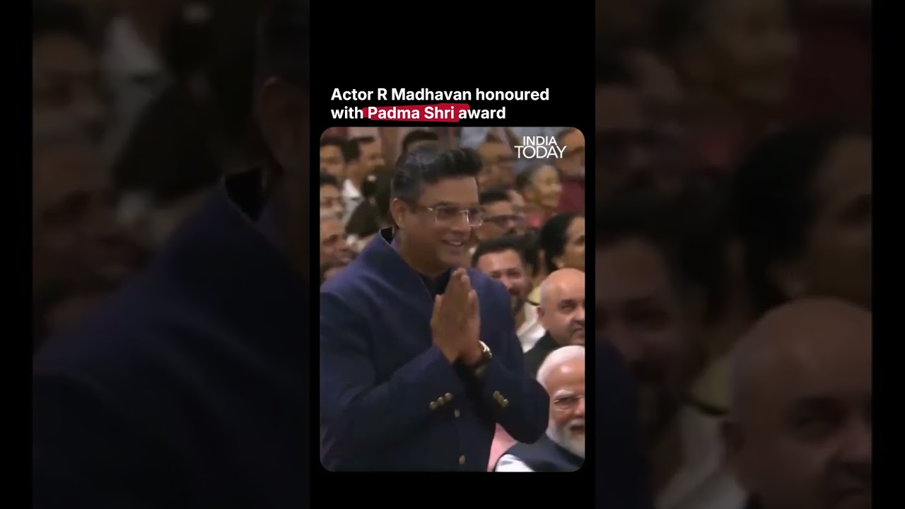 R Madhavan Conferred Padma Shri By President Droupadi Murmu #rmadhavan #padmashri