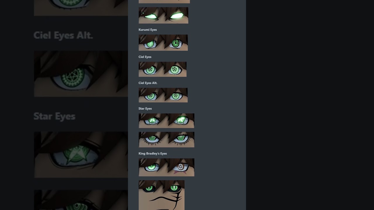 All legendary eyes in type soul #roblox #typesoul #typesoulroblox #viral