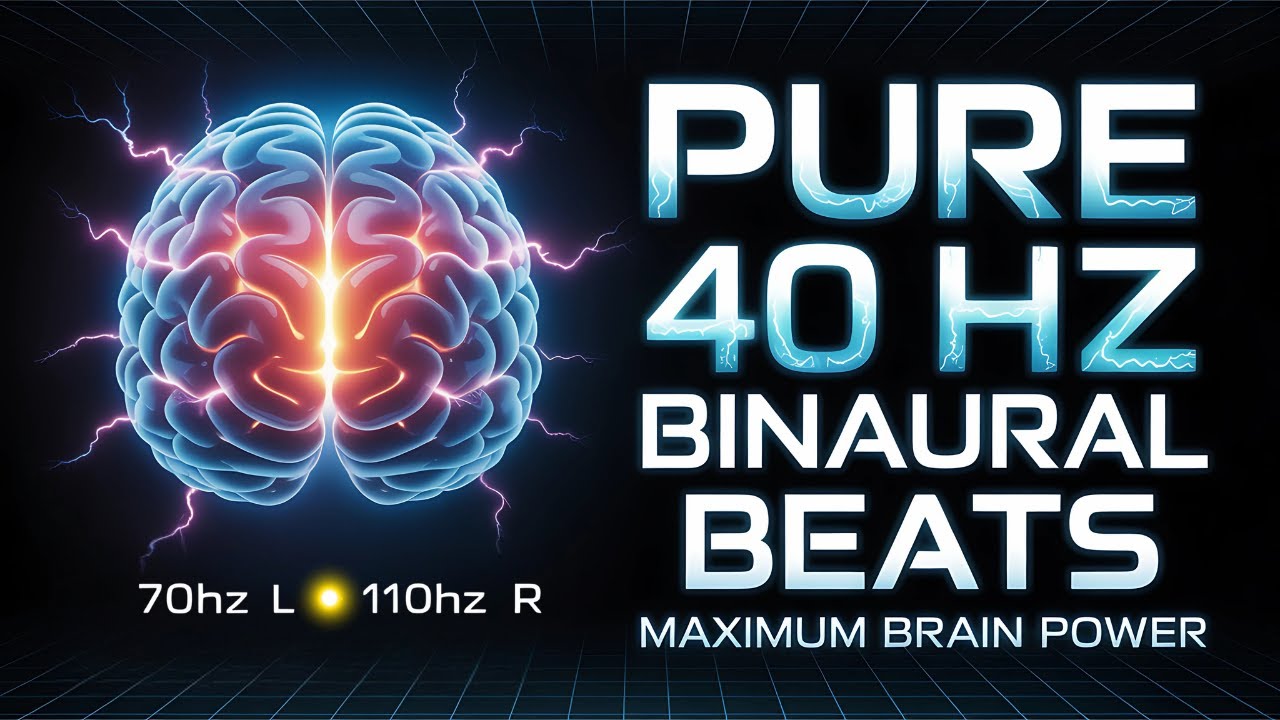 Pure 40 Hz Binaural Beats: Gamma Waves for Maximum Brain Power