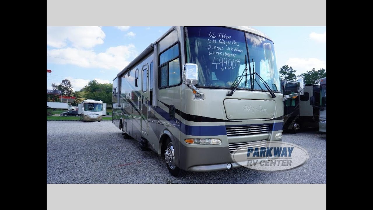 SOLD! 2006 Tiffin Allegro Bay 34XB Class A Gas, 21K Miles, 2 Slides, Full Body Paint, W/D,$49,900
