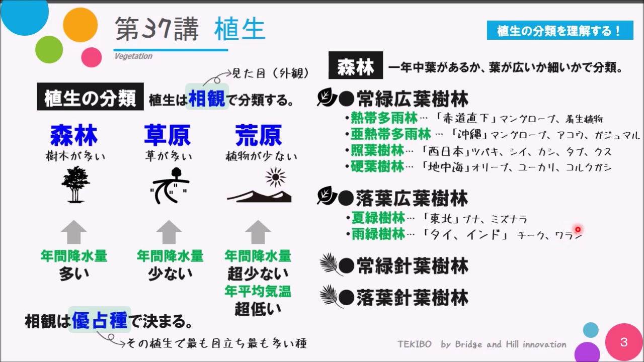 【高校講座 生物基礎】第37講「植生」