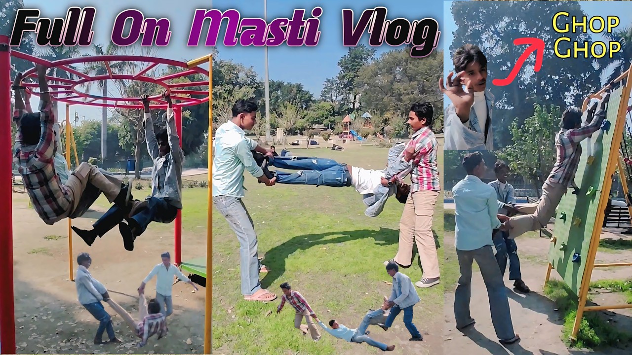 Park mein Full Masti or thoda sa khatra! ⚠️ Level of craziness. Don't miss the 