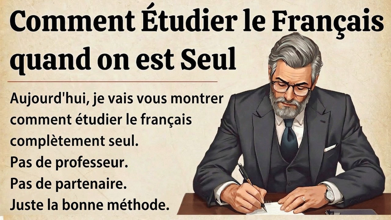 Comment &Eacute;tudier le Fran&ccedil;ais quand on est Seul || Histoire simple pour d&eacute;butants (A1&ndash;A2)