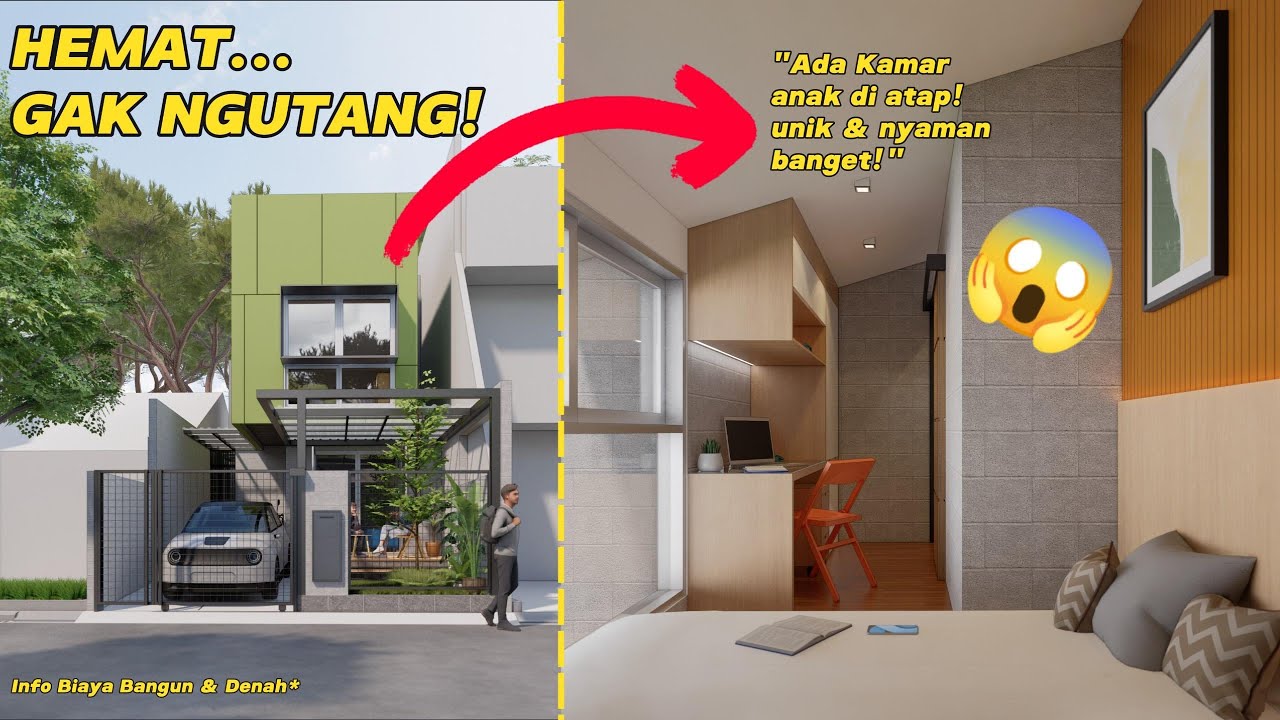 Mustahil Nyata! Rumah Minimalis 6x12 Hemat Lengkap 3 Kamar!