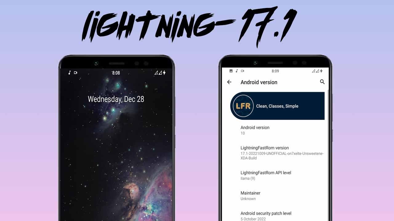 Lightning 17.1 For Samsung Exynos 7870 Devices  - Andriod 10