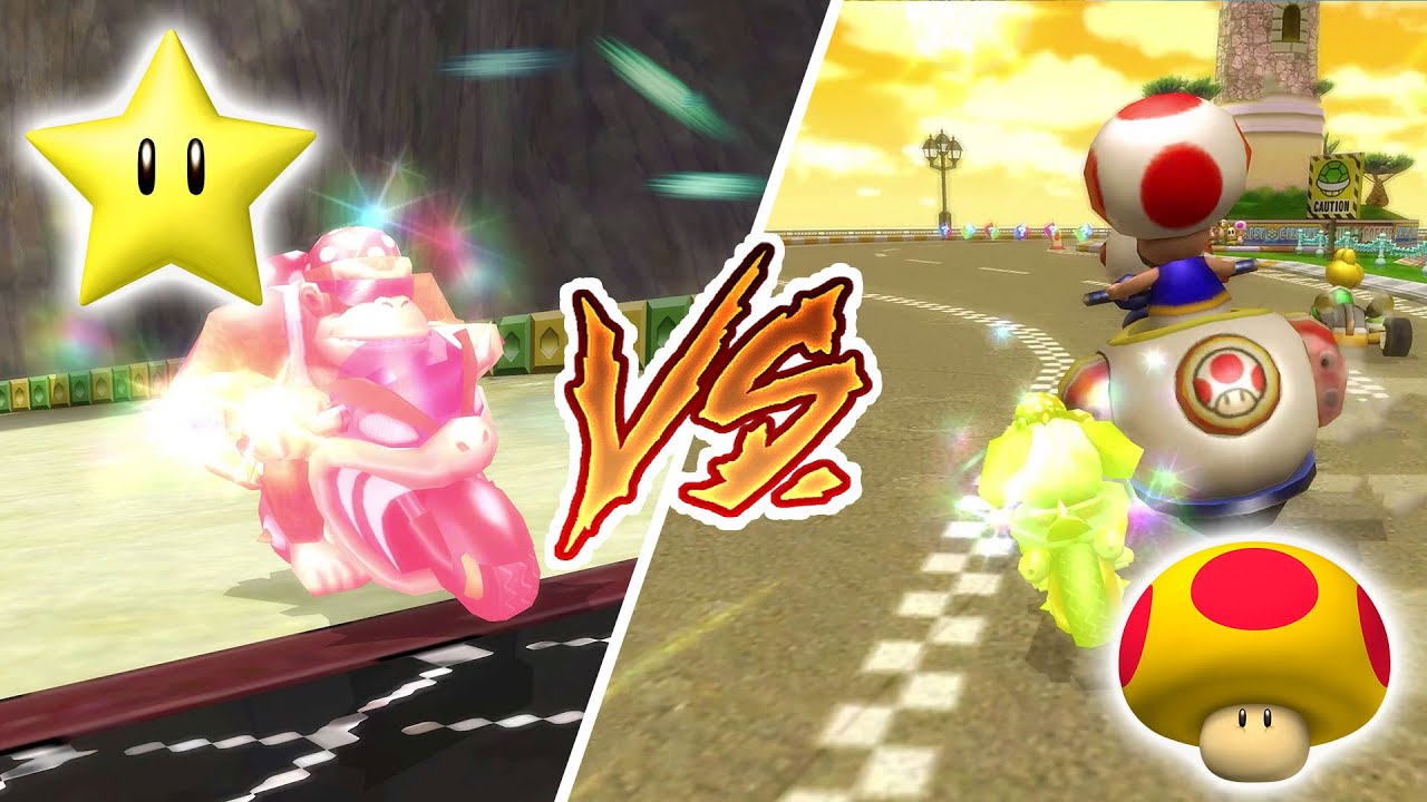 Super Star VS Mega Mushroom | MARIO KART WII