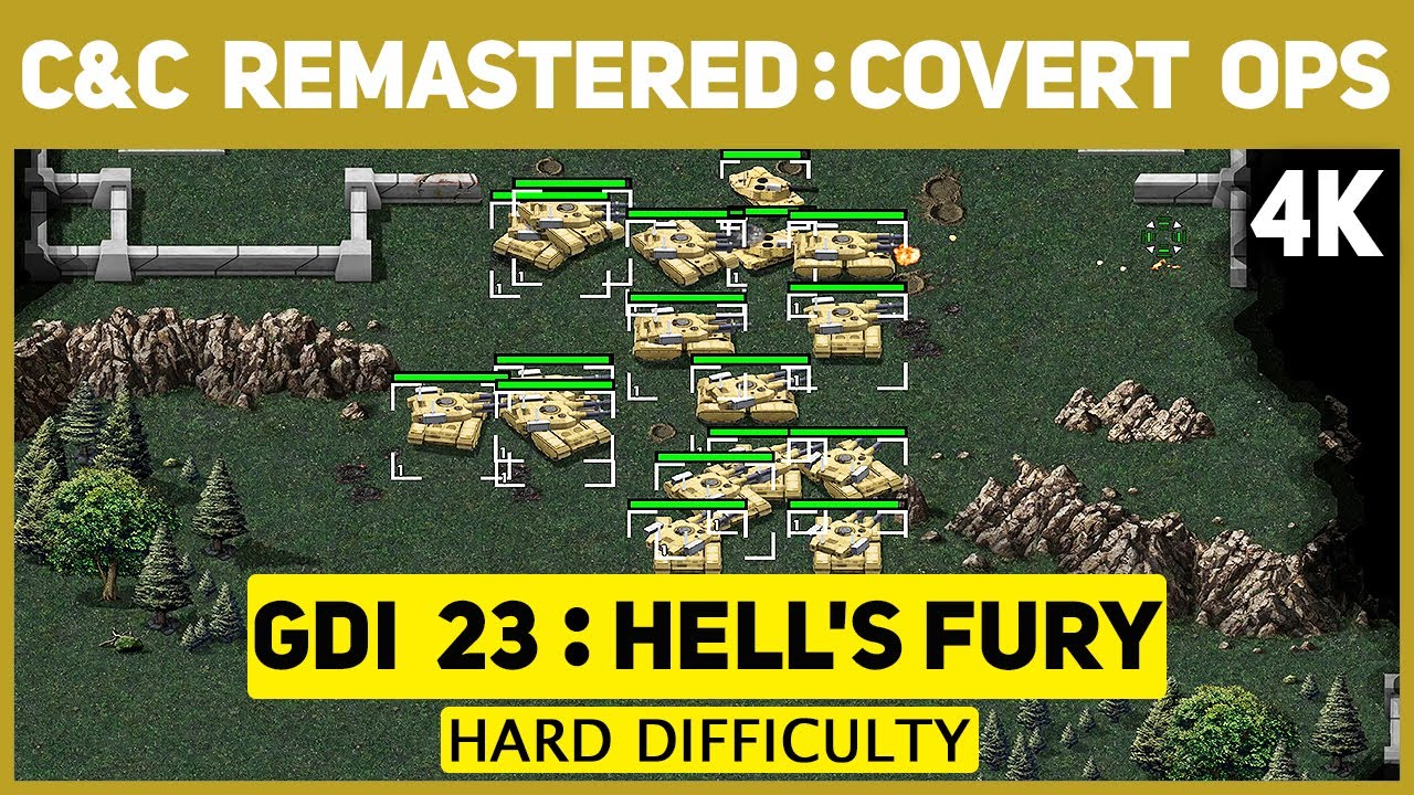 C&C Remastered 4K — Тайные операции — Миссия 23 GDI — Ярость ада — Высокий уровень сложности