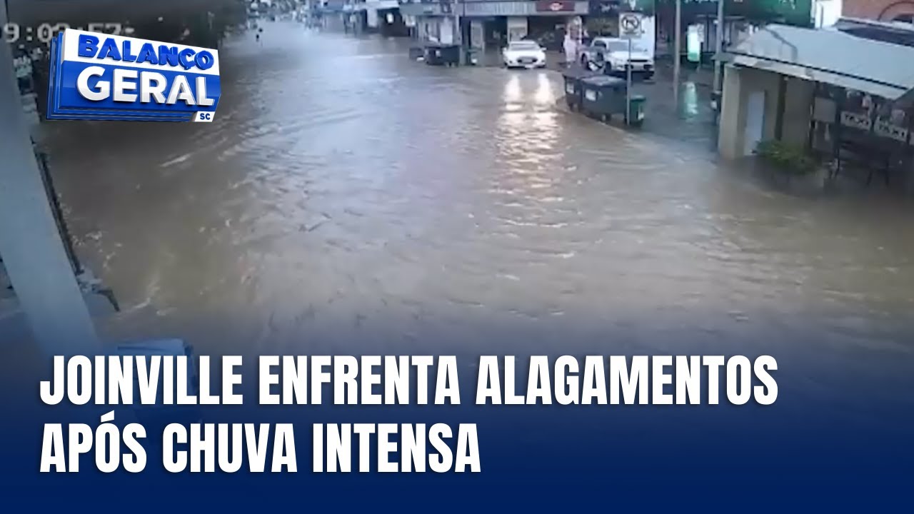 Chuva intensa provoca alagamentos em Joinville e preocupa moradores