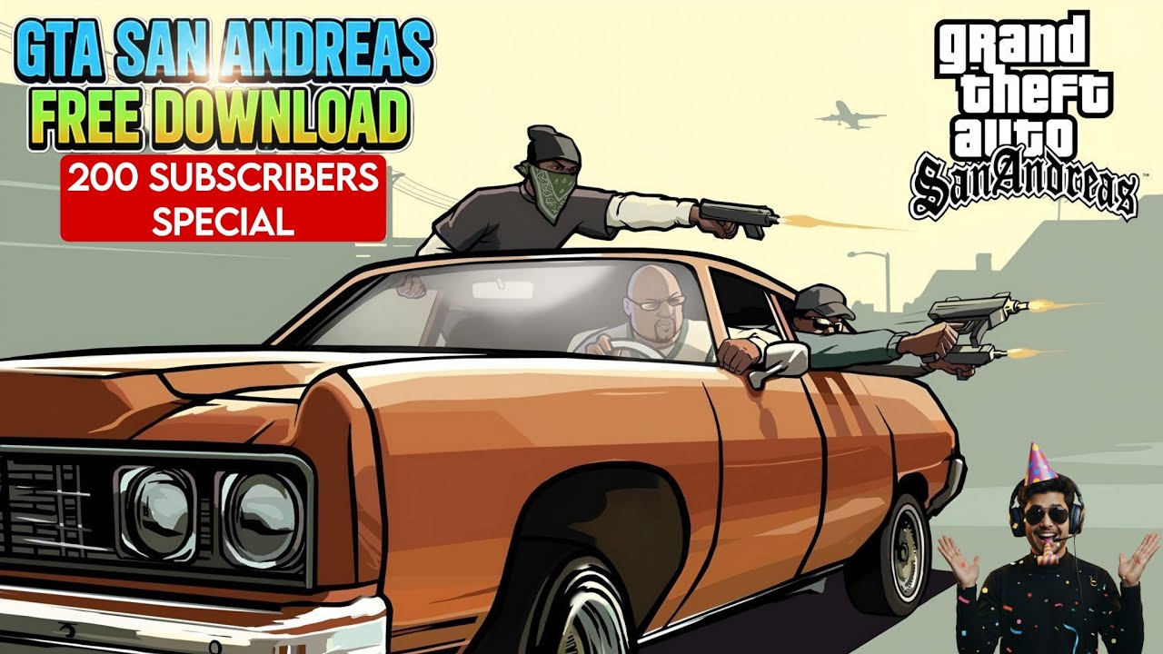 🎉 200 Subscribers Special | GTA San Andreas Free Download 😍🔥