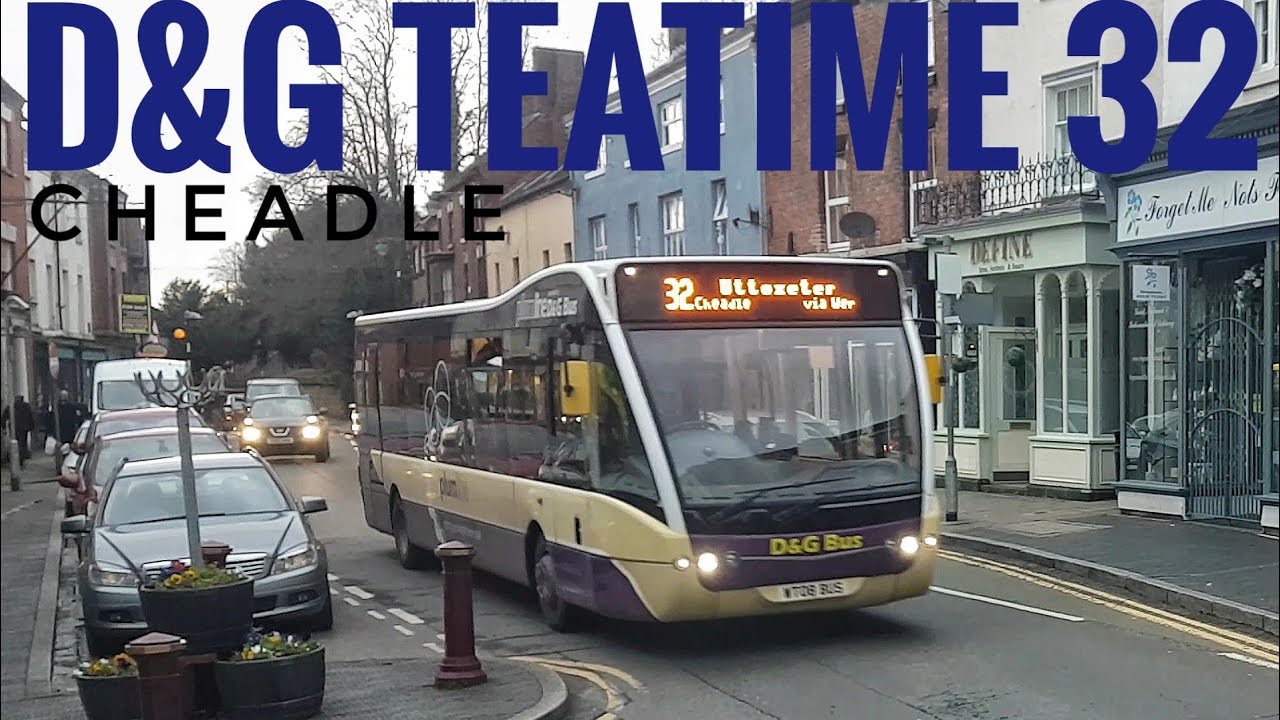 D&G BUSES TEATIME 32 SERVICES CHEADLE 31.3.2023
