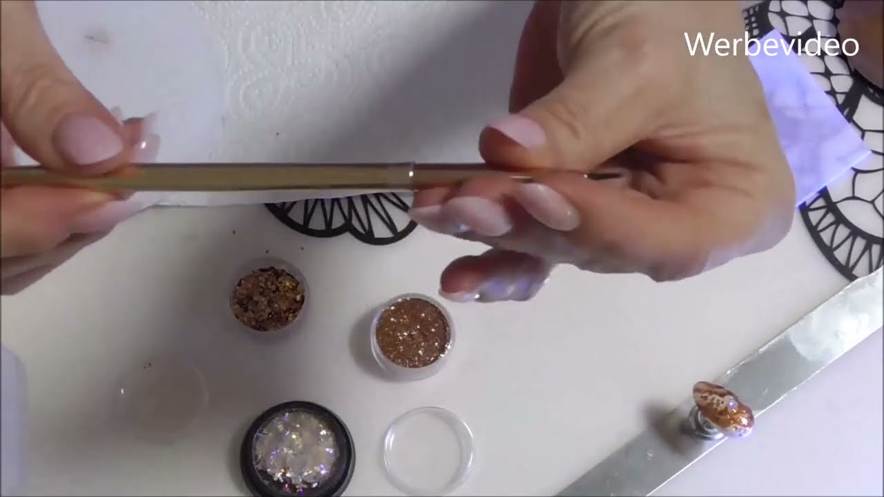 Ink Color trifft Pailetten und Flakes
