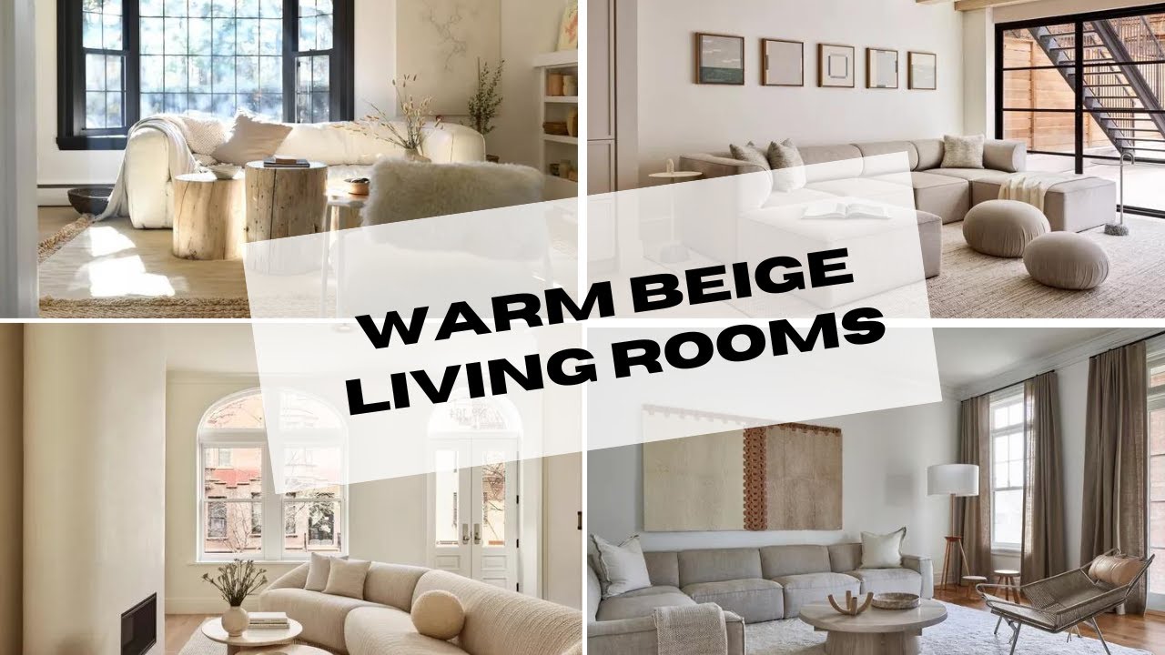 Warm Beige Living Room Home Decor & Home Design | And Then There Was Style