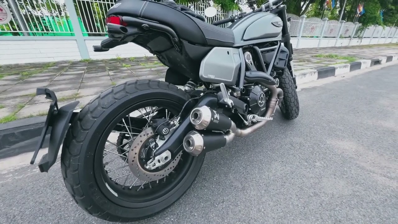 Ducati Scrambler Nightshift Akrapovic Exhaust with dB killer