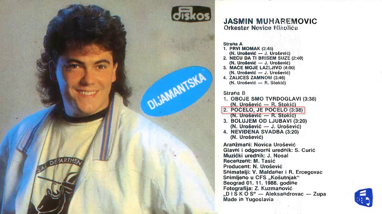Jasmin Muharemovic - Pocelo je, pocelo - (Audio 1988)