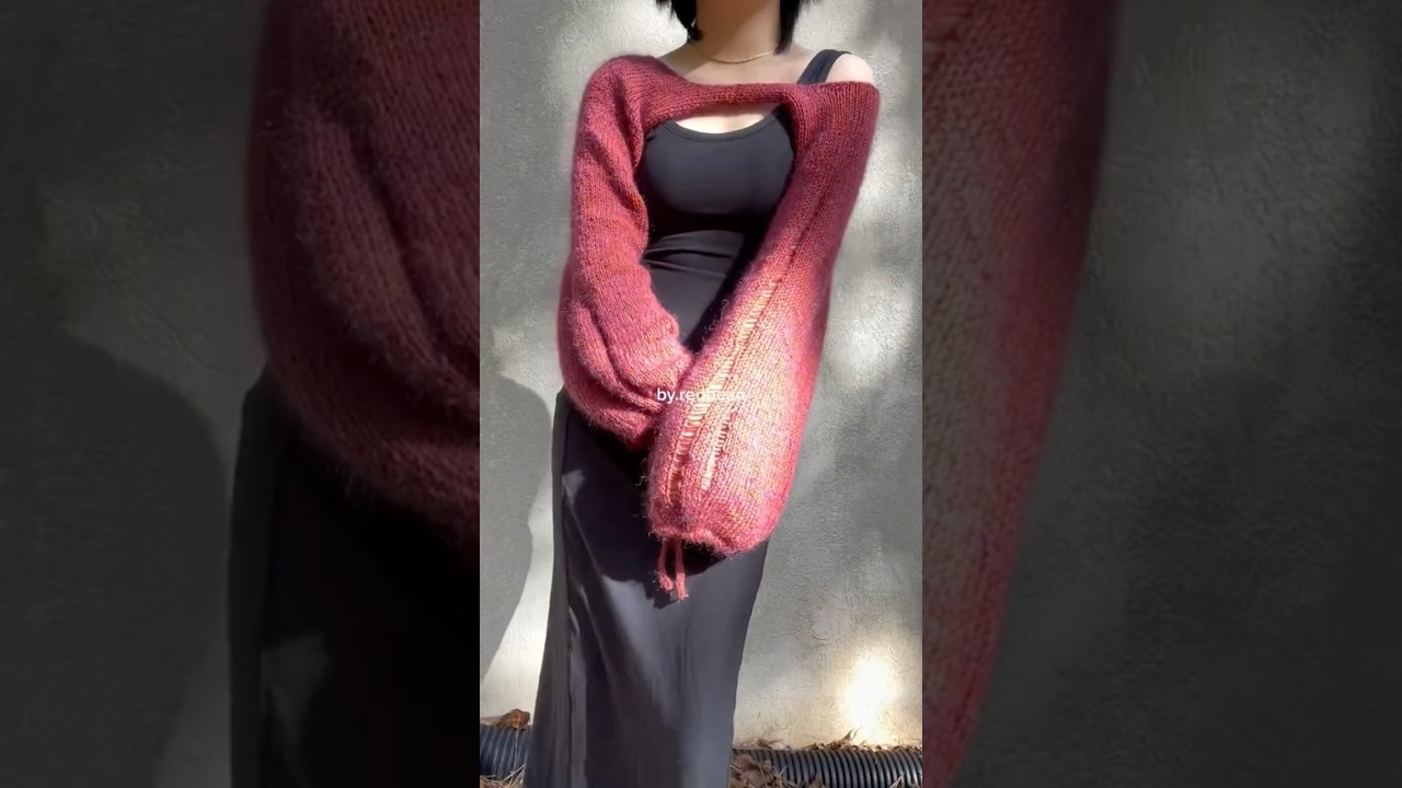 knit a bolero with me. #shorts #knitting