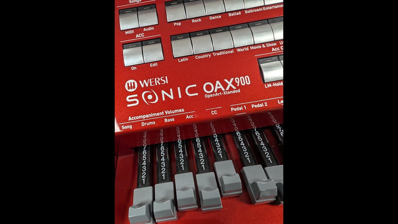 Allens Music Organ & Keyboard Showcase 2026 - Wersi Sonic OAX900 in red