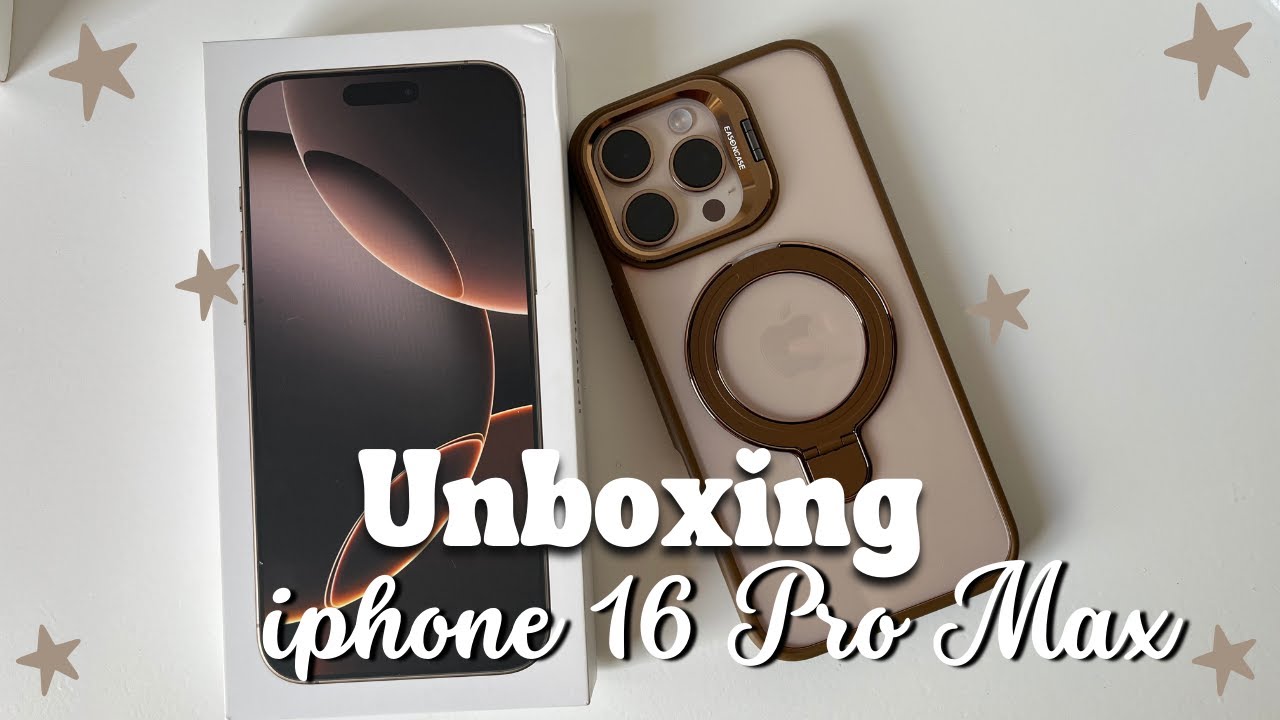 iPhone 16 Pro Max (Desert Titanium) Unboxing Aesthetic & Accessorios 💫📱