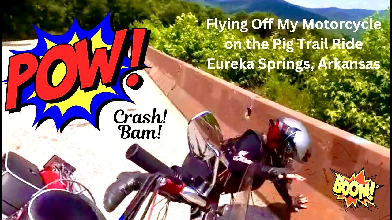 Solo Female Flies Off Motorcycle on the Pig Trail Ride, Eureka Springs Arkansas