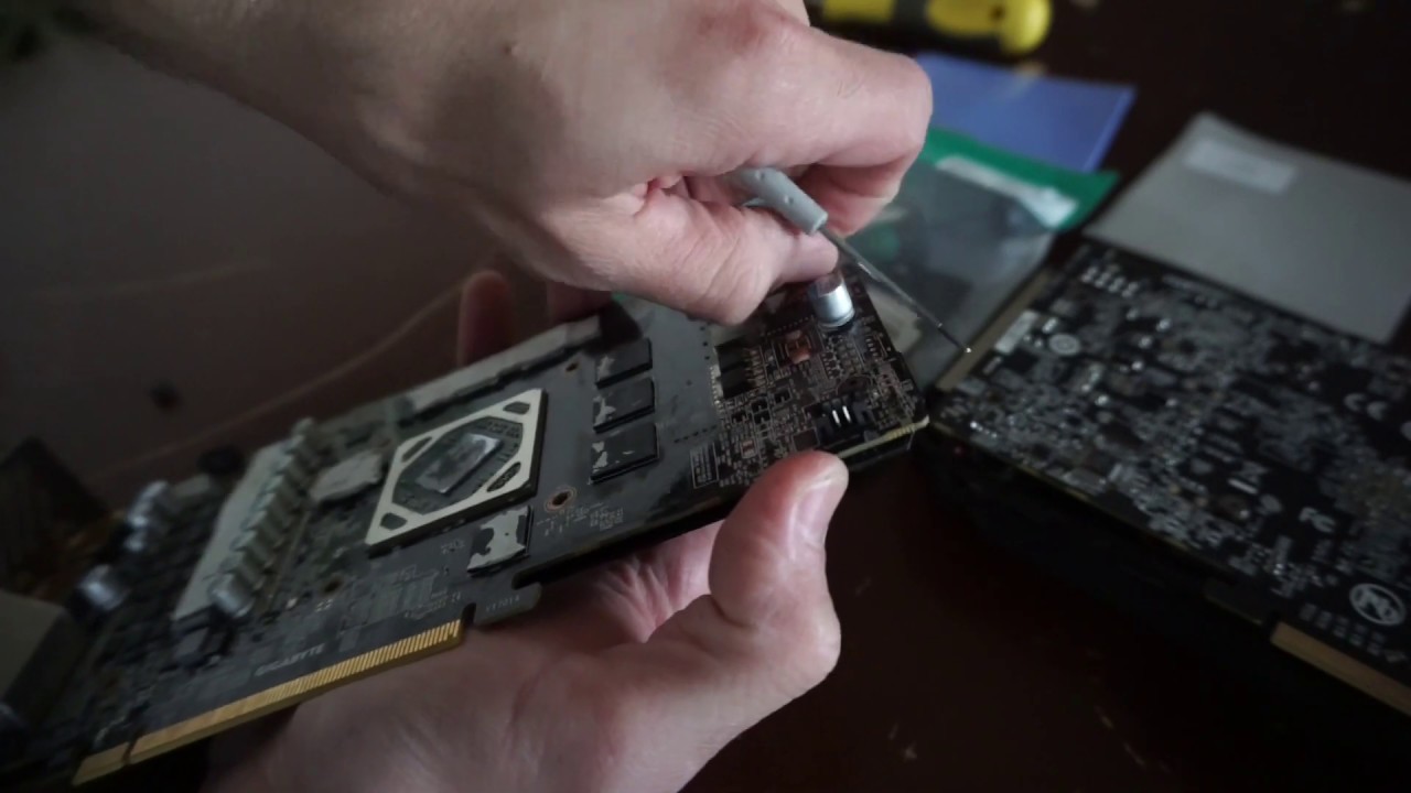 gigabyte rx570 Aorus tear down and thermal paste and pad replace