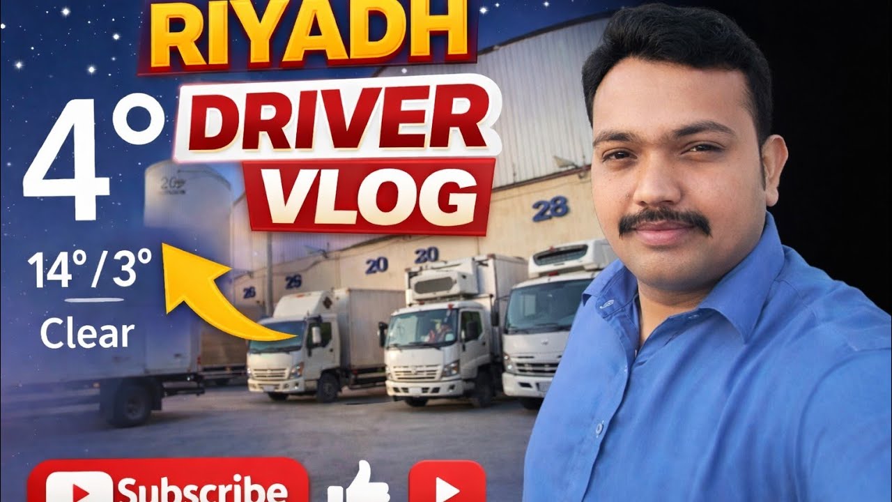 Riyadh Driver Work Vlog | Cold Morning 4°C ❄️
