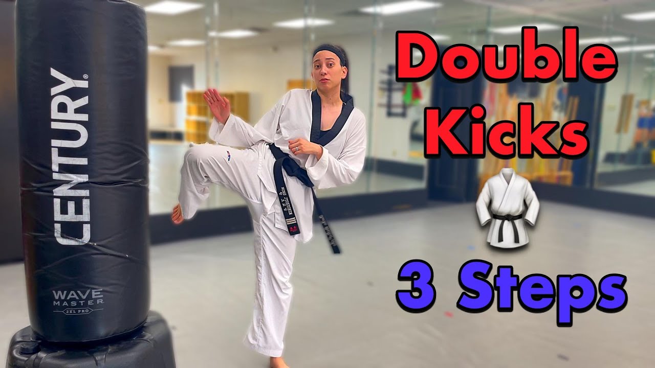 Двойной удар ногой | 3 шага TKD