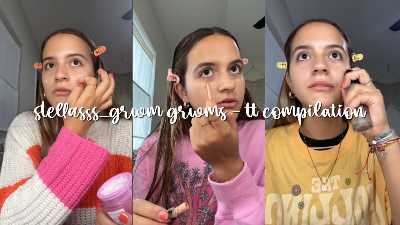 stellasss_grwm grwms - tt compilation ༉‧₊˚. (not mine)