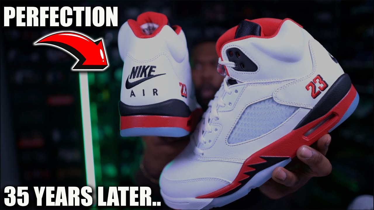 JORDAN DID IT AGAIN! 2025 AIR JORDAN 5 FIRE RED BLACK TONGUE ARE PERFECT! 
