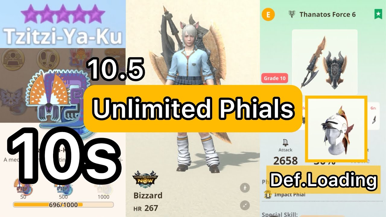 [MHN] Charge blade &rdquo;Unlimited Phials&rdquo; feat. Defensive loading Monster hunter now