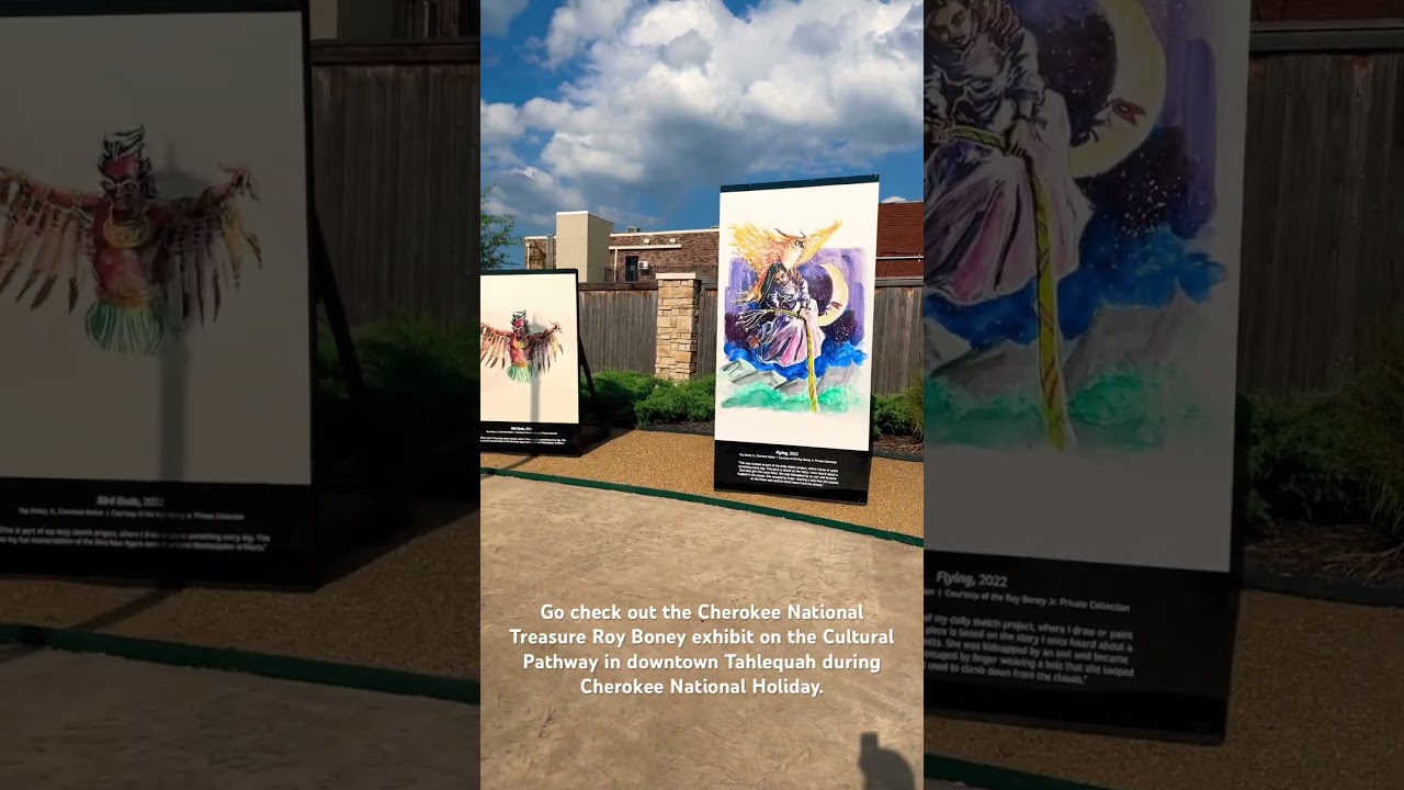 Roy Boney exhibit on the #CherokeeNation Cultural Pathway. #indianart #cherokee  #indigenous
