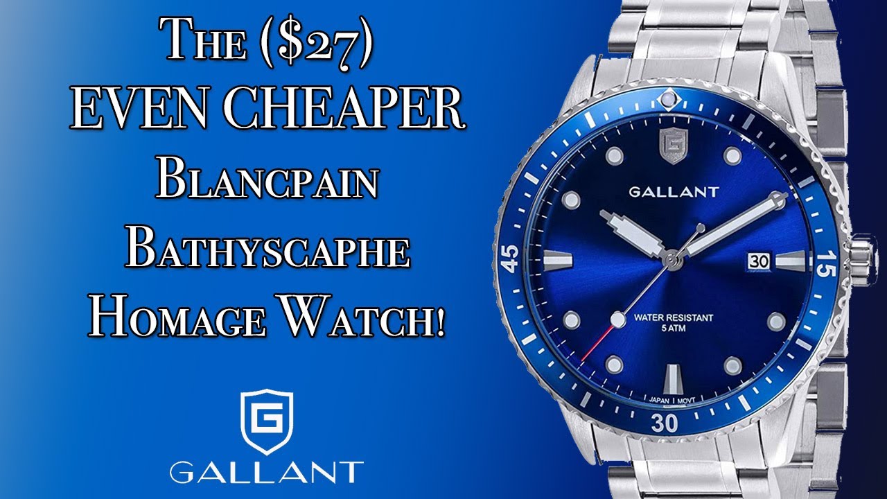 ABSOLUTELY Lowest Priced Blancpain Bathyscaphe Homage Watch! | $27 Gallant Dive Watch | FULL Review