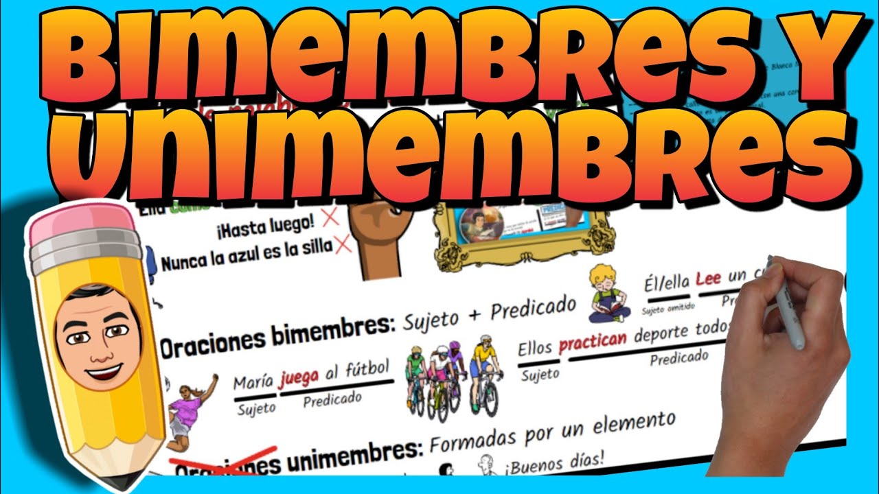 📚 ORACIONES BIMEMBRES y UNIMEMBRES | Sujeto y predicado
