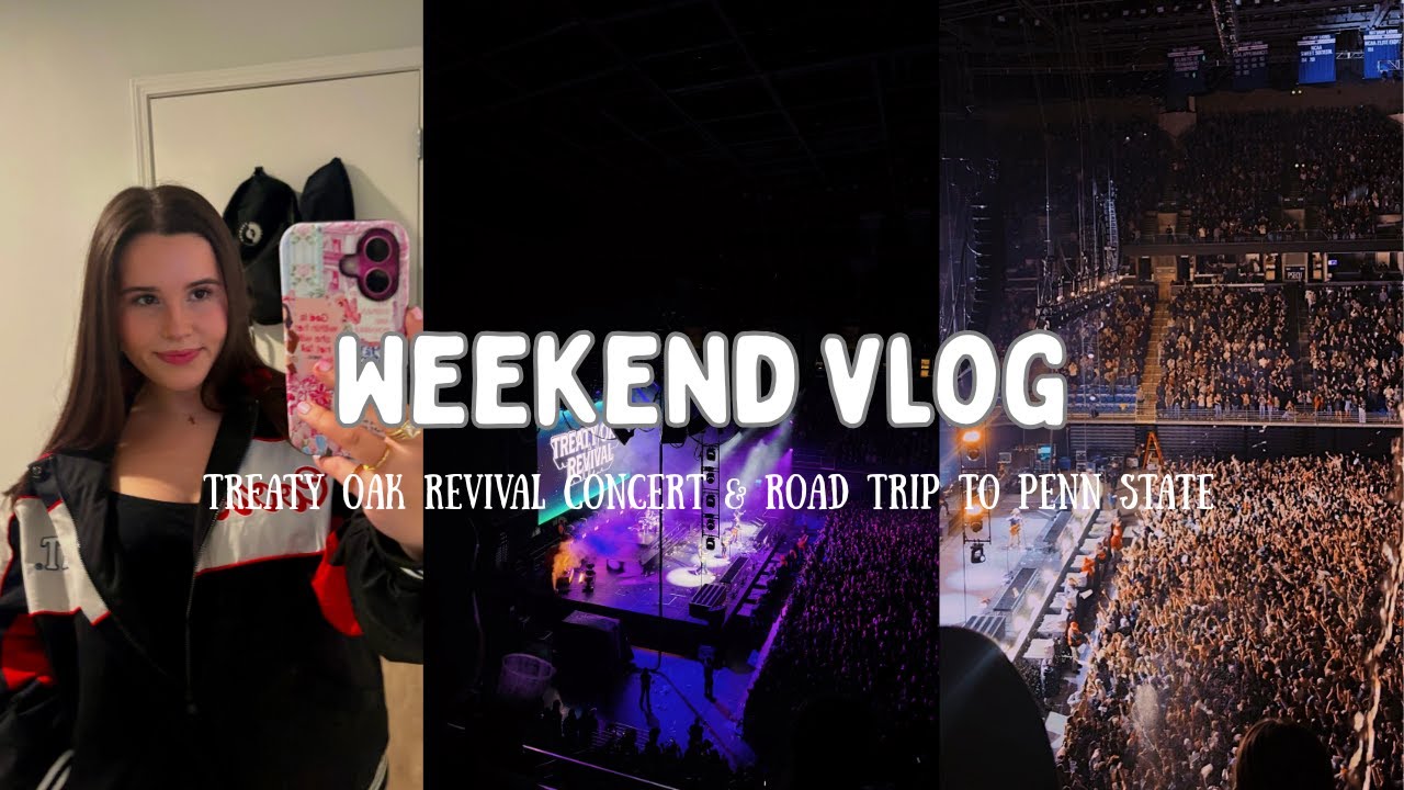 Weekend Vlog! Treaty Oak Revival Concert + Going To Penn State 🎶🪩