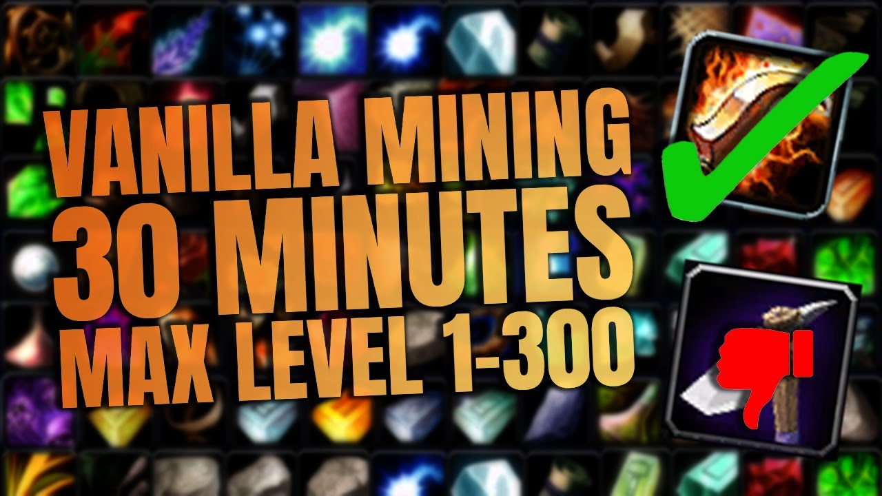 Vanilla Mining 1-300 in 30 minutes -  How to smelt Dark Iron Bars - FAST & EFFICIENT - Retail WoW