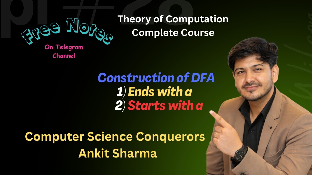 L-4.1 DFA Construction | Ends with a   | Starts with a | Theory of Computation | GATE | UGC NET