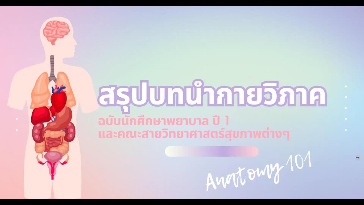 Ep.1 บทนำกายวิภาค - 1. กายวิภาคศาสตร์และสรีรวิทยาของมนุษย์