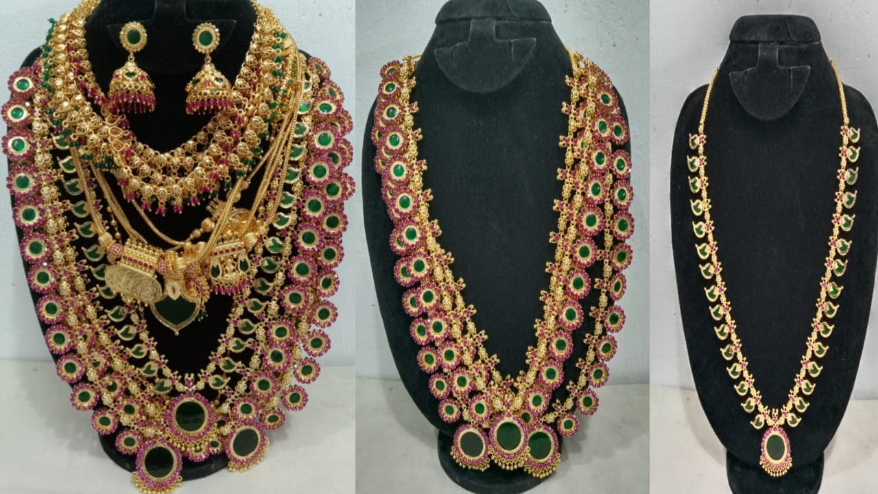 Kerala Traditional Gold Plated Necklace Collection With Price. All India Delivery.