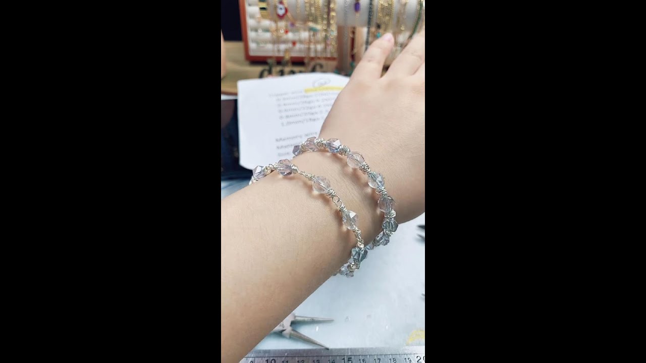 [Step by Step Tuto] How to Make a Bangle with Transparent Beads